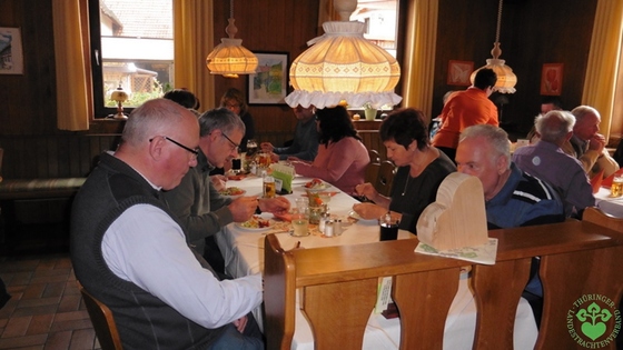 Beim Mittagessen im Landgasthof "Wacker" in Bad Rodach